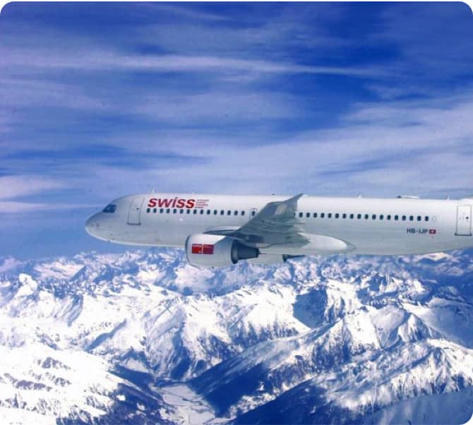 Swiss airlines plane