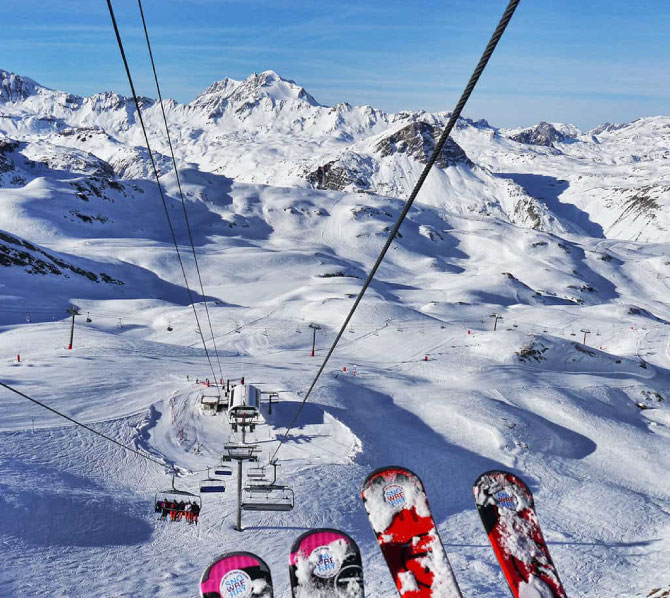 Skiing in Val Disere